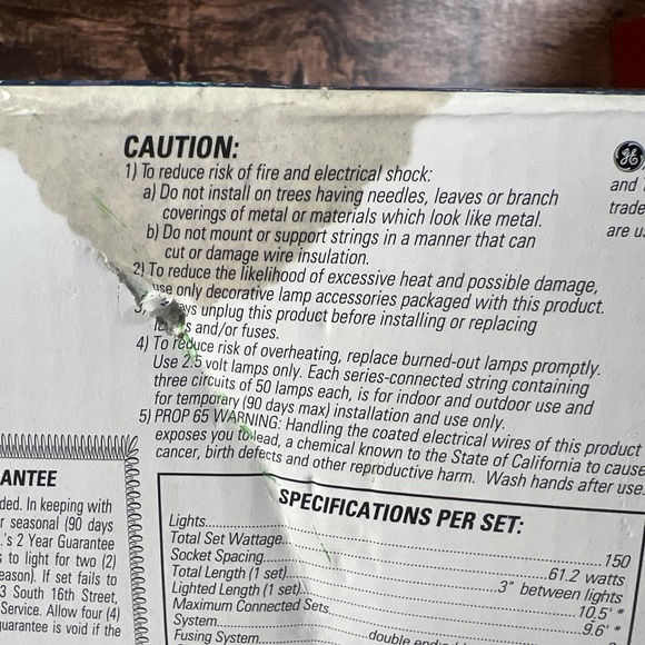 New Vintage 2002 MERRY MIDGET 300‎ Icicle Style Christmas Lights 19.2ft - Picture 5 of 7